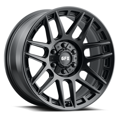 Set 4 18" Voxx G-FX TM8 Matte Black 18x9 Wheels 6x5.5 0mm Rims For Chevy GMC Ram