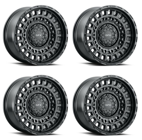 Set 4 20" Voxx G-FX TR29 Matte Black 20x9 Wheels 5x5 5x5.5 12mm For Dodge Jeep