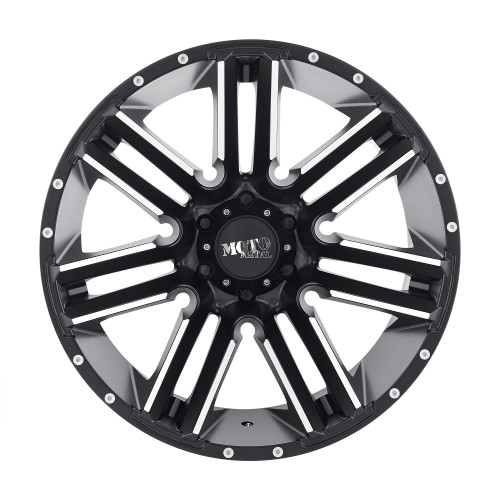 Moto Metal MO978 Razor 20x9 6x5.5 Satin Black Machined Wheel 20" 18mm Truck Rim