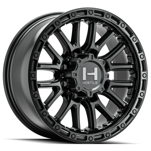 Set 4 20" Hostile H135 Ridgecrest Asphalt 20x9 Wheels 6x5.5 1mm Truck Suv Rims