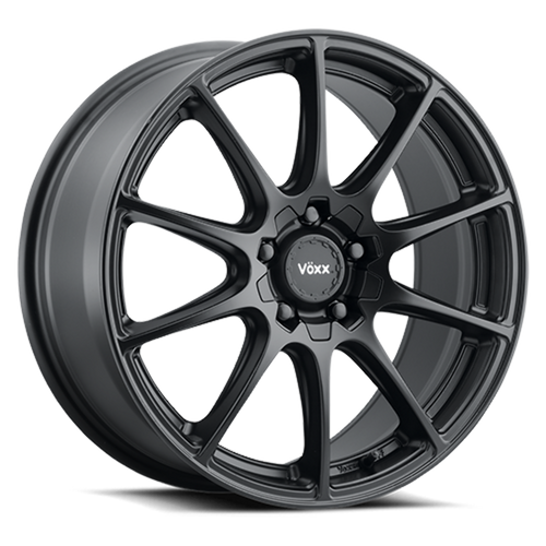 Set 4 18" Voxx Cotto Matte Black 18x8 Wheels 5x4.25 5x4.5 40mm Rims