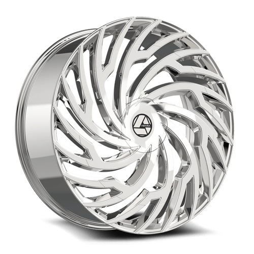 22" Azara AZA-536 Nano Chrome 22x9.5 Wheel 5x115 5x120 15mm Rim