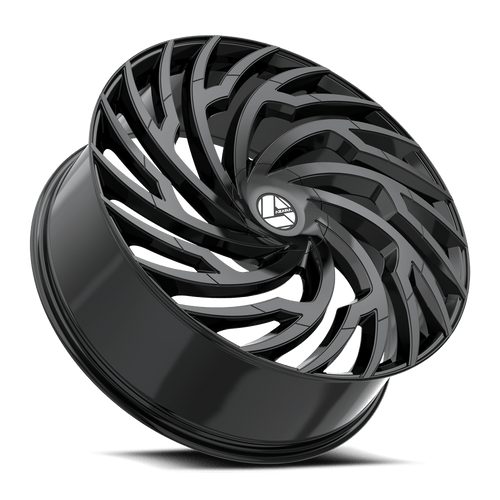 22" Azara AZA-536 Gloss Black 22x8.5 Wheel 5x4.5 5x120 38mm Rim