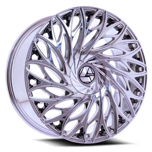 Set 4 22" Azara AZA-525 Nano Chrome 22x8.5 Wheels 5x112 5x4.5 38mm Rims