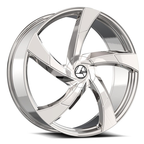 22" Azara AZA-524 Nano Chrome 22x8.5 Wheel 5x112 5x4.5 38mm Rim