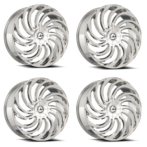 Set 4 20" Azara AZA-534 Nano Chrome 20x8.5 Wheels 5x4.5 5x120 35mm Rims