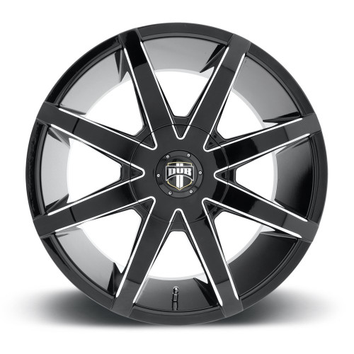 DUB 1PC S109 Push 22x9.5 6x5.5 Gloss Black Milled Wheel 22" 20mm For Nissan Rim