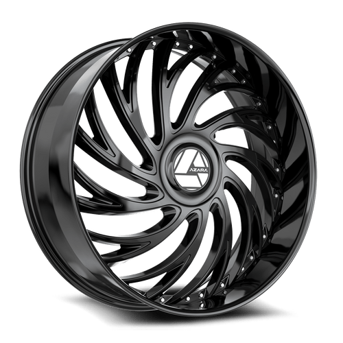 26" Azara AZX-101 Gloss Black 26x9.5 Wheel 6x135 6x5.5 Rim 22mm For Chevy Ford