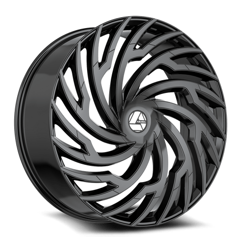 Set 4 22" Azara AZA-536 Gloss Black 22x8.5 Wheels 5x4.5 5x120 38mm Rims