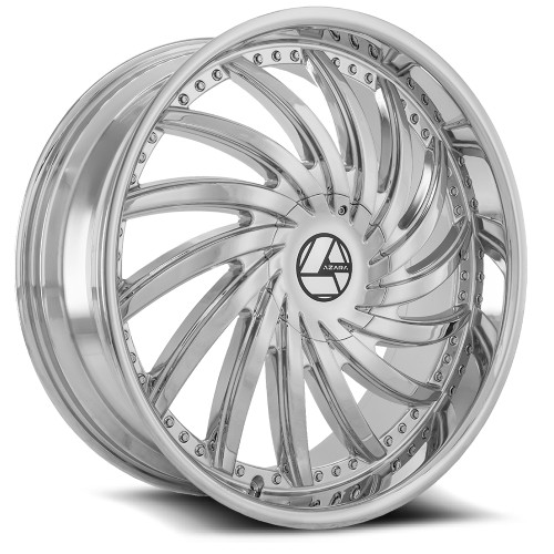 22" Azara AZA-508 Nano Chrome 22x9.5 Wheel 5x115 5x120 15mm Rim