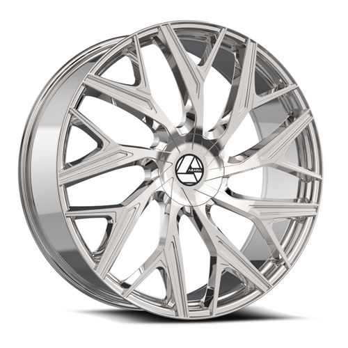 Set 4 24" Azara AZA-527 Nano Chrome 24x9 Wheels 6x135 6x5.5 25mm Rims