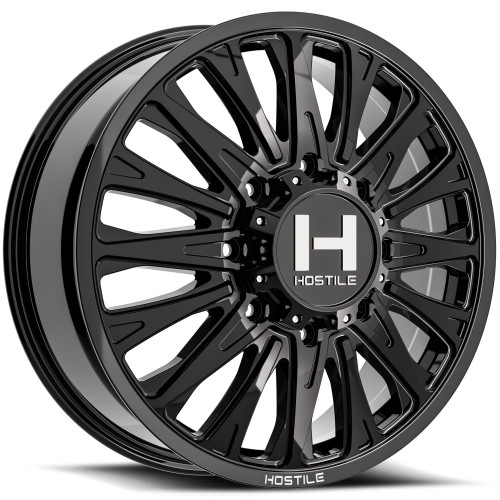 22" Hostile H404 Ghost Asphalt 22x8.25 Wheel 8x200 123mm Front Dually Truck Rim