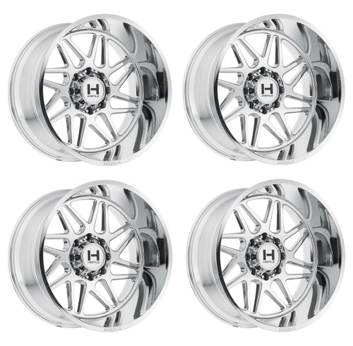 Set 4 20" Hostile H108 Sprocket Armor Plated 20x9 Wheels 8x6.5 0mm Truck Rims