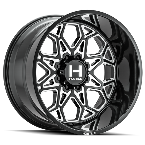 22" Hostile H132 Anvil Blade Cut 22x12 Wheel 8x6.5 -44mm For Chevy GMC Ram Ford