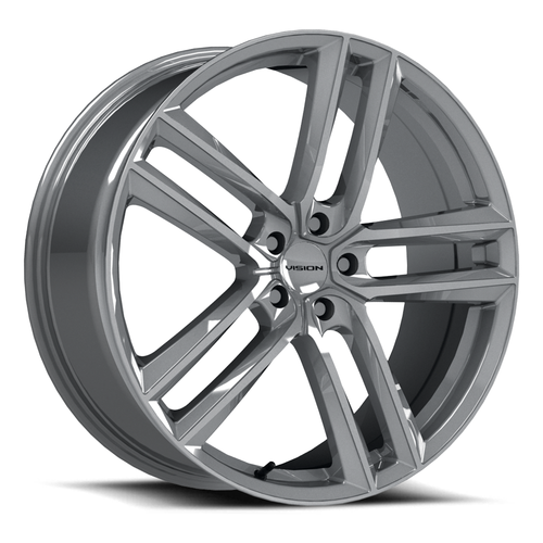 Set 4 19" Vision 475 Clutch Hyper Silver 19x8.5 Wheels 5x4.25 (5x108) 42mm Rims