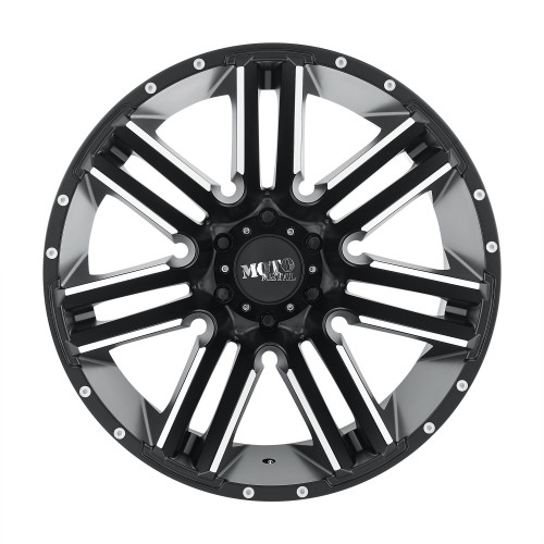 Moto Metal MO978 Razor 20x9 8x6.5 Satin Black Machined Wheel 20" 18mm Truck Rim