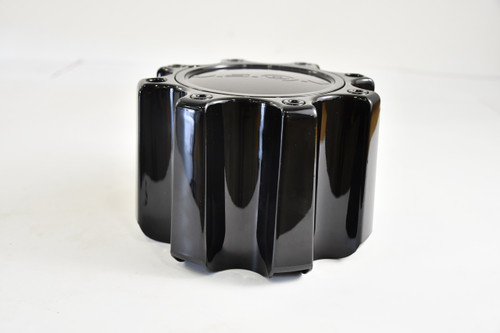 Vision Warrior 375 8 Lug Tall Gloss Black Center Cap Hub Cap C375GB-8DOC 7"