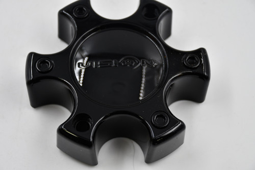 Vision 375 Warrior Gloss Black 6x4.5 Wheel Center Cap Hub Cap C375GB-6C86 6 Lug