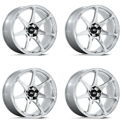 Set 4 17" Motegi MR154 BATTLE Polished 17x9.5 Wheels 5x4.5  30mm Rims