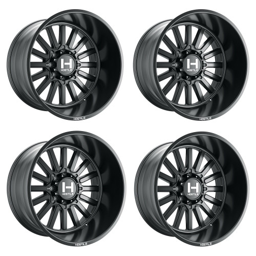 Set 4 22" Hostile H127 Titan Asphalt 22x10 Wheels 8x180 -25mm Lifted Truck Rims