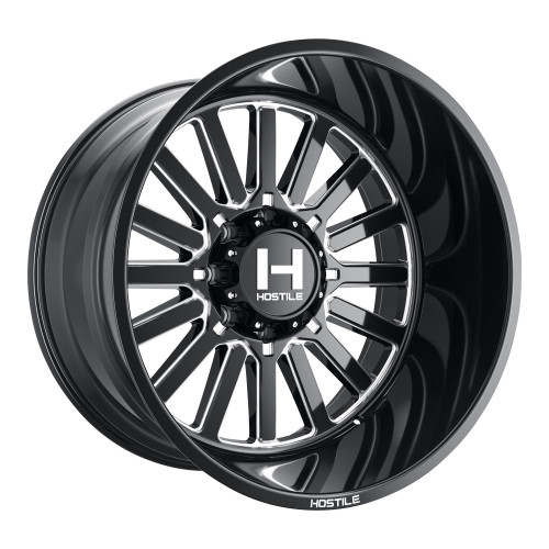 Set 4 22" Hostile H127 Titan Blade Cut 22x10 Wheels 8x180 -25mm Lifted Truck Rim