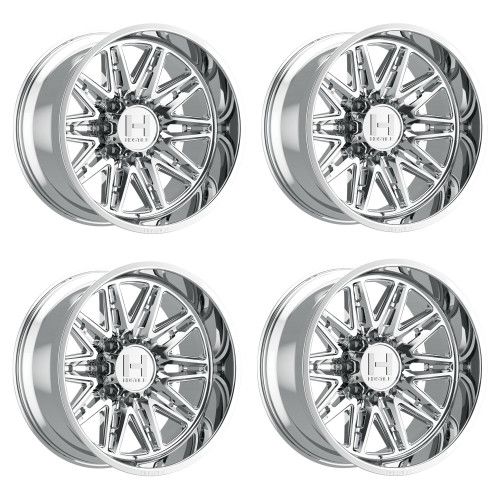 Set 4 22" Hostile H126 Maniac Armor Plated 22x12 Wheels 8x180 -44mm Lifted Rims