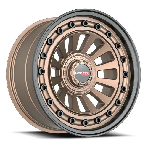 18" Vortek Radar VRD-702 Bronze w/ Black Bolts 18x9 Wheel 6x135 6x5.5 -12mm Rim