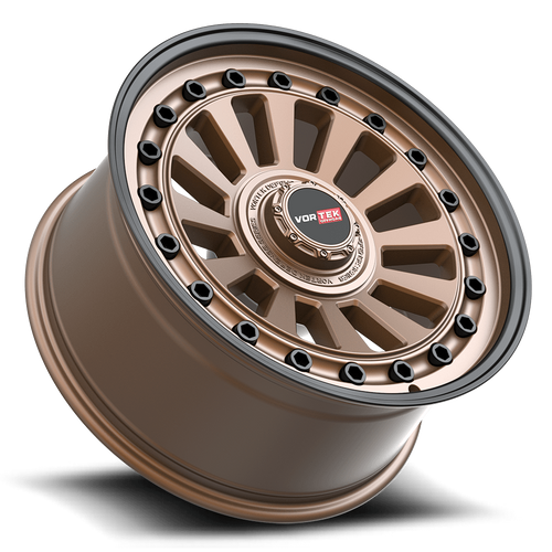 17" Vortek Radar VRD-702 Bronze With Black Bolts 17x9 Wheel 5x5 5x5.5 -12mm Rim