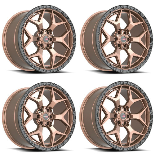 Set 4 20" Vortek Atheno VRT-603 Matte Bronze 20x10 Wheels 6x135 6x5.5 -12mm Rims