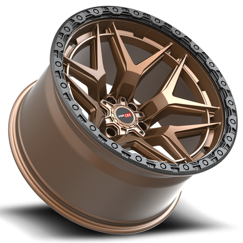 20" Vortek Atheno VRT-603 Bronze w/ Black Bead Ring 20x10 Wheel 6x135 6x5.5 -24mm