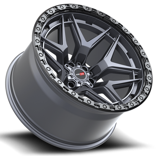 20" Vortek Atheno VRT-603 Matte Titanium 20x10 Wheel 6x135 6x5.5 -24mm Rim