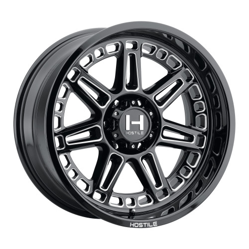 20" Hostile H124 Lunatic Blade Cut 20x12 Wheel 6x5.5 -44mm Lifted Truck Suv Rim