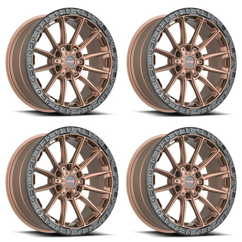 Set 4 20" Vortek Spartan VRT-601 Matte Bronze 20x10 Wheels 6x135 6x5.5 -12mm Rims