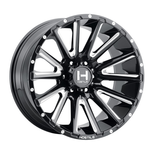 20" Hostile H123 Typhoon Blade Cut 20x12 6x5.5 -44mm For Chevy GMC Ram Cadillac