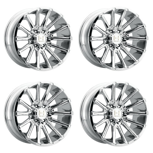 Set 4 20" Hostile H123 Typhoon Armor Plated 20x12 Wheels 6x135 -44mm Lifted Rims