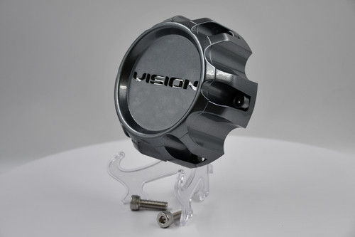 Vision 353 Turbine 6 Lug Wheel Center Cap C353GM-6V Gunmetal Fits 6x5.5 6x135