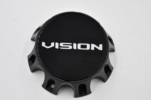 Vision 354 Manx 2 Satin Black 8 Lug Wheel Center Cap C354SB-8V