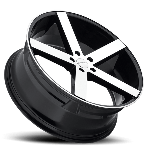22" Cavallo CLV-5 Gloss Black & Machined Wheel 22x9 5x120 35mm Rim