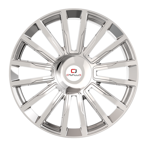 26" Cavallo CLV-47 Nano Chrome 26x9.5 Wheel 6x135 6x5.5 25mm Rim