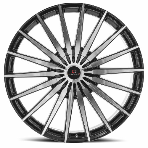 22" Cavallo CLV-34 Gloss Black & Machined Wheel 22x9.5 6x135 6x5.5 25mm Rim