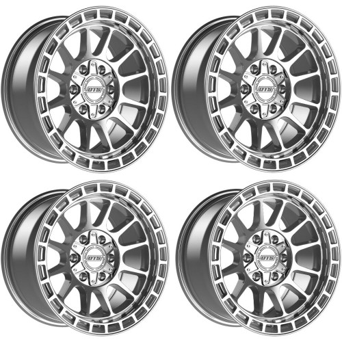Set 4 20" Dropstars Trail Series 606MS Machined & Silver 20x9 Wheels 8x170 00mm
