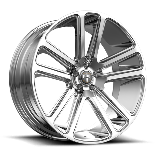 DUB 1PC S254 Flex 24x10 5x5.0 Chrome Wheel 24" 10mm For Chevy GMC Truck Rim