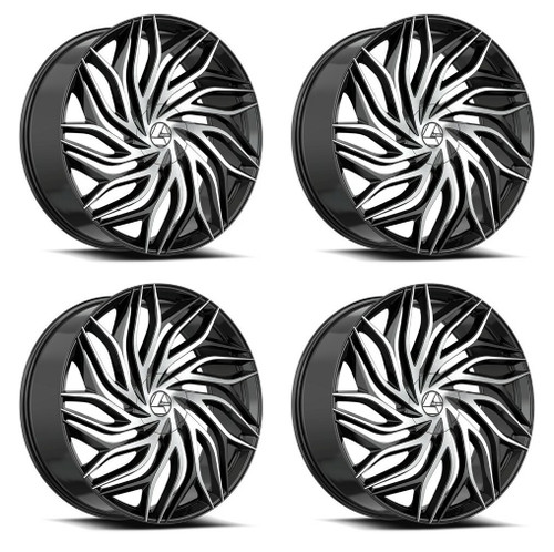 Azara AZA-537 Wheels 18 Inch 5x4.5 (5x114.3) 5x120 Gloss Black & Machi