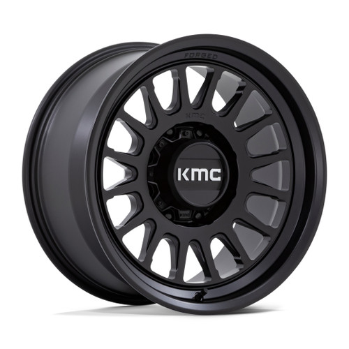 18" KMC KM452 Impact Forged Monoblock Satin Black 18x9 Wheel 8x6.5 18mm Rim