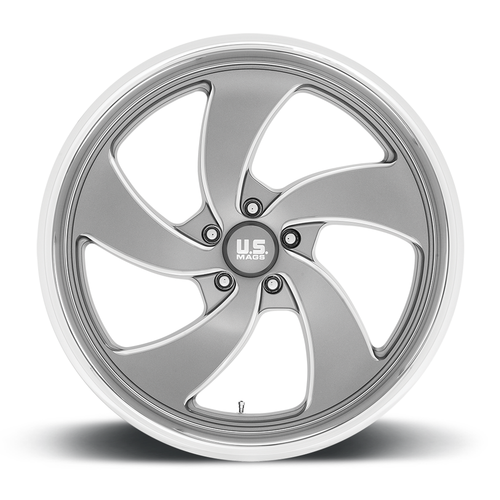 22" US Mag U133 Desperado 22x10.5 5x5 Anthracite Milled Diamond Left Wheel 1mm