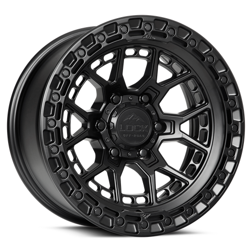 17" Lock Offroad Commando Matte Black Matte Black Ring 17x9 Wheel 6x5.5 0mm Rim