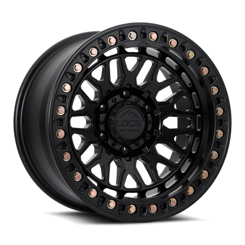 17" Lock Offroad Invader Forged Beadlock  Matte Black Forged 17x9 6x5.5 0mm Rim