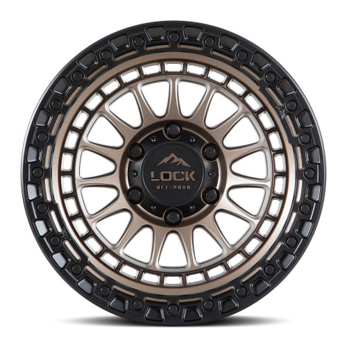 17" Lock Offroad Mojave Matte Bronze Matte Black Ring 17x8.5 Wheel 6x135 25mm Rim