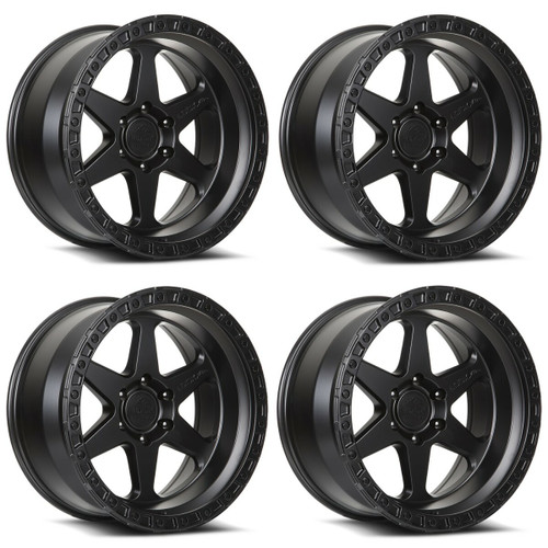 Set 4 20" Lock Offroad Matte Black Matte Black Ring Olympus 20x9 6x5.5 0mm Rims