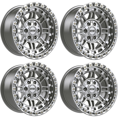 Set 4 17" Dropstars Trail Series 603MS Machined Silver 17x9 6x135 6x5.5 -12mm